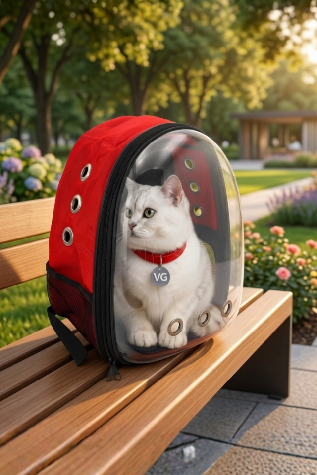 VİGİ STORE VG Astronot Kedi Taşıma Çantası | Şeffaf Evcil Hayvan Taşıma Çantası Kedi ve Küçük Irk Köpek